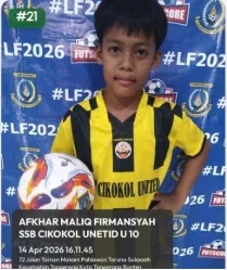 Foto Afkhar Maliq Firmansyah, pemain U-10 Cikokol United