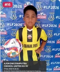 Foto Ajun Dwi Syahputra, pemain U-10 Cikokol United