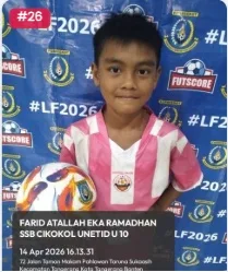 Foto Farid Atallah Eka Ramadhan, pemain U-10 Cikokol United