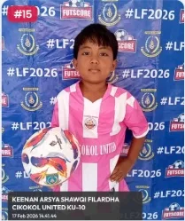 Foto Keenan Arsya Shawqi Filardha, pemain U-10 Cikokol United