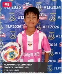 Foto Muhammad Gadi Maheka, pemain U-10 Cikokol United