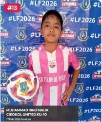 Foto Muhammad Ibnu Malik, pemain U-10 Cikokol United