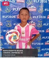 Foto Rafka Raditya Wijaya, pemain U-10 Cikokol United