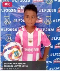 Foto Syafi Alana Abqori, pemain U-10 Cikokol United