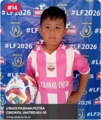 Foto Uwais Pasmah Putra, pemain U-10 Cikokol United