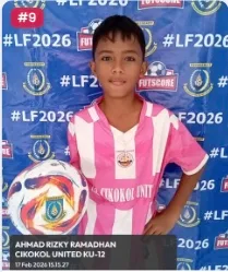Foto Ahmad Rizky Ramadhan, pemain U-12 Cikokol United