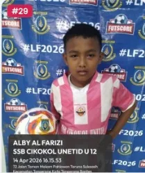 Foto Alby Alfarizi, pemain U-12 Cikokol United