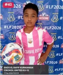 Foto Enzo El-Rafif Kurniawan, pemain U-12 Cikokol United