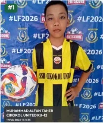 Foto Muhammad Alfan Taher, pemain U-12 Cikokol United