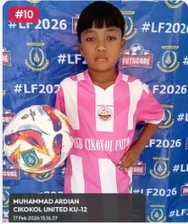Foto Muhammad Ardian, pemain U-12 Cikokol United