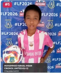 Foto Muhammad Iqbaal Ihsan, pemain U-12 Cikokol United