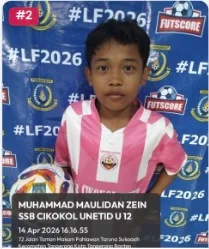 Foto Muhammad Maulidan Zein, pemain U-12 Cikokol United