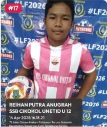 Foto Reihan Putra Anugrah, pemain U-12 Cikokol United