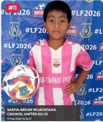 Foto Sakha Arkan Wijayatama, pemain U-12 Cikokol United