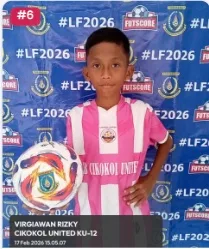 Foto Virgiawan Rizky, pemain U-12 Cikokol United